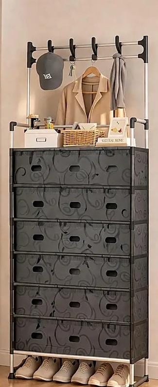 Organisateur de chaussures منظم الأحذية 7 طبقات مع معلاق